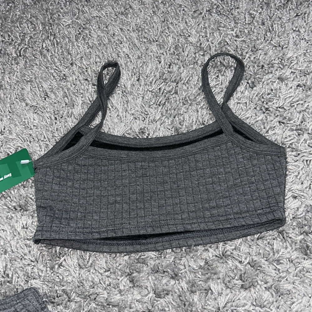 Shein Lounge Wear Gray Two Piece Set Joggers Size Small NWT - Picture 4 of 5